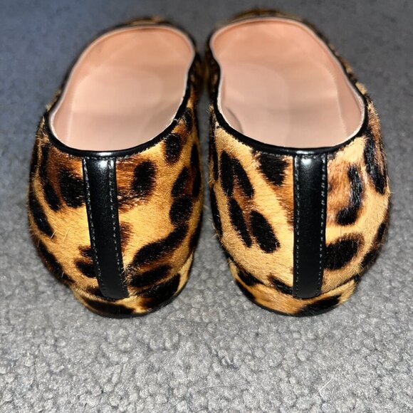 J. CREW MARINA LEOPARD PRINT REAL CALF HAIR POINTY-TOE BALLET FLATS NWT - 7.5 - Picture 3 of 10